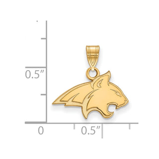 10k Gold LogoArt Montana State University Bobcat Small Pendant
