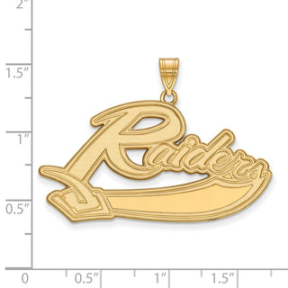 10k Gold LogoArt Mt Union College Raiders Extra Large Pendant