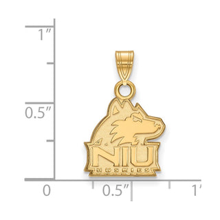 10k Gold LogoArt Northern Illinois University N-I-U Huskies Small Pendant