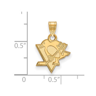 10k Gold NHL LogoArt Pittsburgh Penguins Small Pendant