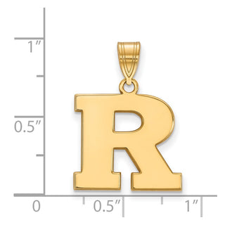 10k Gold LogoArt Rutgers University Letter R Medium Pendant