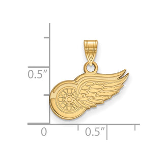 14k Gold NHL LogoArt Detroit Red Wings Small Pendant