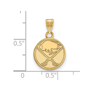 14k Gold NHL LogoArt Buffalo Sabres Small Pendant
