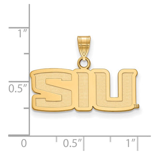 10k Gold LogoArt Southern Illinois University S-I-U Small Pendant