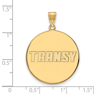 10k Gold LogoArt Transylvania University Extra Large Disc Pendant