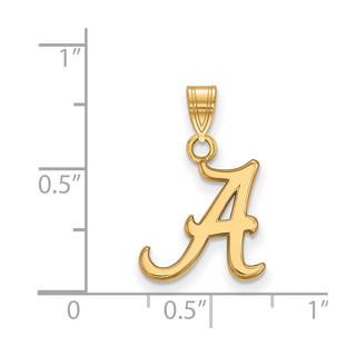 14k Gold LogoArt University of Alabama Letter A Small Pendant