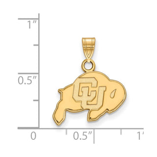 10k Gold LogoArt University of Colorado Buffalo Small Pendant