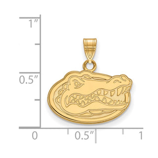 Sterling Silver Gold-plated LogoArt University of Florida Gator Small Pendant GP002UFL