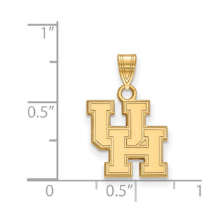 Sterling Silver Gold-plated LogoArt University of Houston U-H Small Pendant