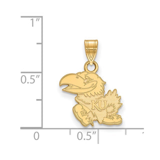 10k Gold LogoArt University of Kansas Jayhawk Small Pendant 1Y002UKS