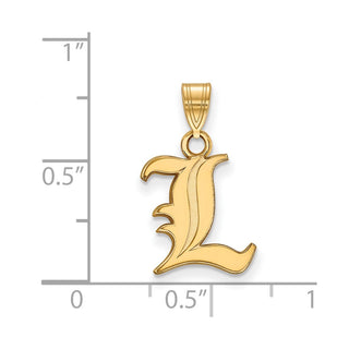 10k Gold LogoArt University of Louisville Letter L Small Pendant