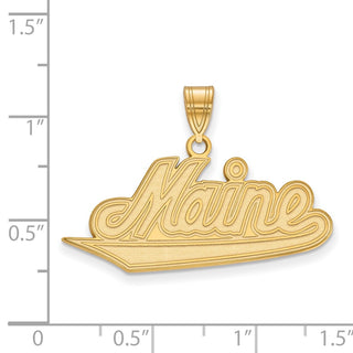 10k Gold LogoArt University of Maine Large Pendant