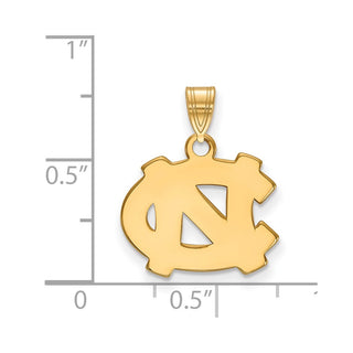 10k Gold LogoArt University of North Carolina N-C Small Pendant