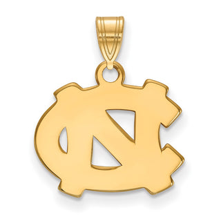 Sterling Silver Gold-plated LogoArt University of North Carolina N-C Small Pendant