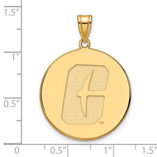14k Gold LogoArt University of North Carolina at Charlotte 49ers Extra Large Disc Pendant