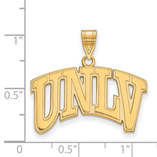 10k Gold LogoArt University of Nevada-Las Vegas U-N-L-V Large Pendant