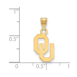 14k Gold LogoArt University of Oklahoma O-U Small Pendant