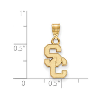 14k Gold LogoArt University of Southern California S-C Small Pendant