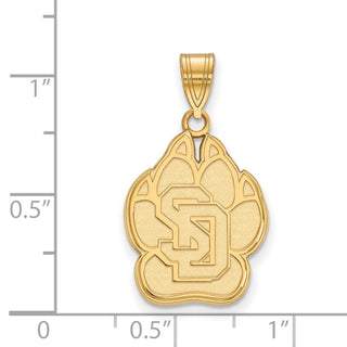 10k Gold LogoArt University of South Dakota Large Pendant
