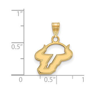 14k Gold LogoArt University of South Florida Bull Small Pendant