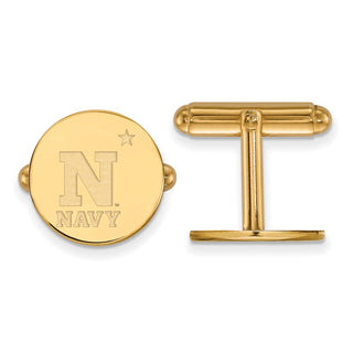 Sterling Silver Gold-plated LogoArt US Naval Academy Cuff Links