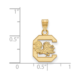 10k Gold LogoArt University of South Carolina Small Pendant