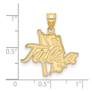 10k Gold LogoArt University of Tulsa Large Pendant