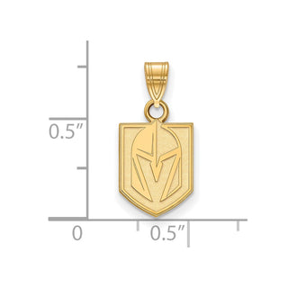 14k Gold LogoArt NHL Vegas Golden Knights Small Pendant