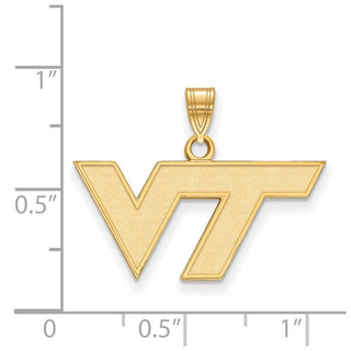 10k Gold LogoArt Virginia Tech V-T Small Pendant