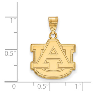 10k Gold LogoArt Auburn University A-U Medium Pendant