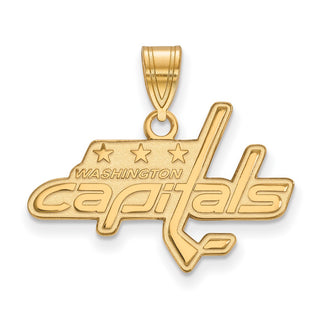 10k Gold NHL LogoArt Washington Capitals Medium Pendant