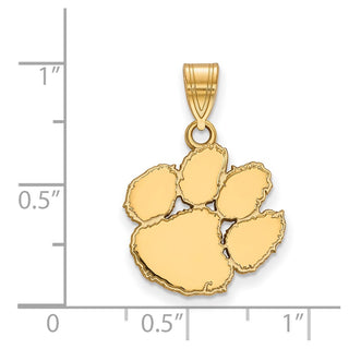10k Gold LogoArt Clemson University Tiger Paw Medium Pendant