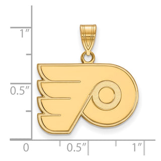 14k Gold NHL LogoArt Philadelphia Flyers Medium Pendant