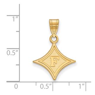 10k Gold LogoArt Furman University Medium Pendant