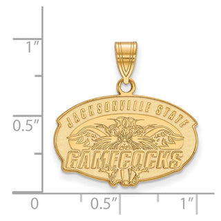 10k Gold LogoArt Jacksonville State University Medium Pendant
