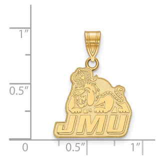 10k Gold LogoArt James Madison University Medium Pendant