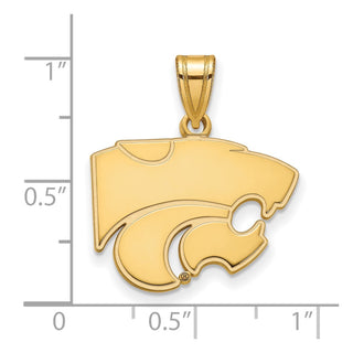 10k Gold LogoArt Kansas State University Wildcat Medium Pendant