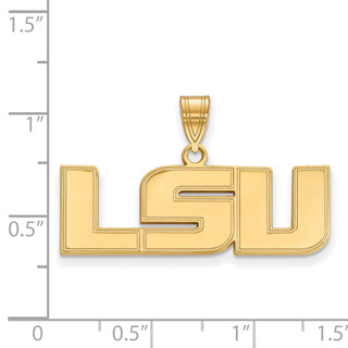 14k Gold LogoArt Louisiana State University L-S-U Medium Pendant
