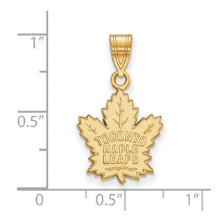 14k Gold NHL LogoArt Toronto Maple Leafs Medium Pendant