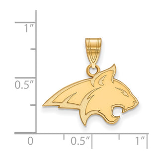 10k Gold LogoArt Montana State University Bobcat Medium Pendant