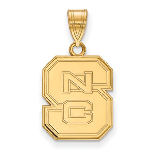 10k Gold LogoArt North Carolina State University N-C-S Medium Pendant