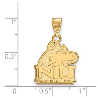 10k Gold LogoArt Northern Illinois University N-I-U Huskies Medium Pendant