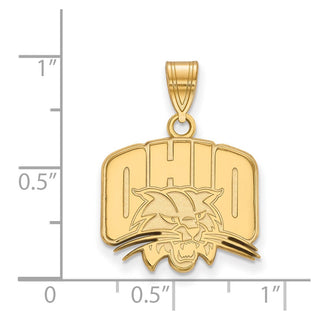 10k Gold LogoArt Ohio University Medium Pendant