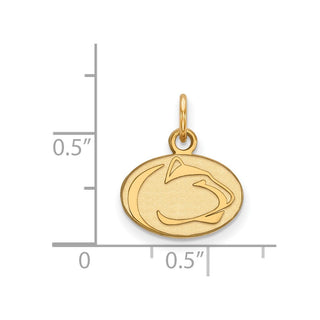 10k Gold LogoArt Penn State University Lion Extra Small Pendant