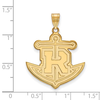 10k Gold LogoArt Rollins College Anchor Extra Large Pendant