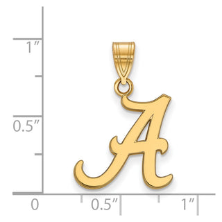 10k Gold LogoArt University of Alabama Letter A Medium Pendant