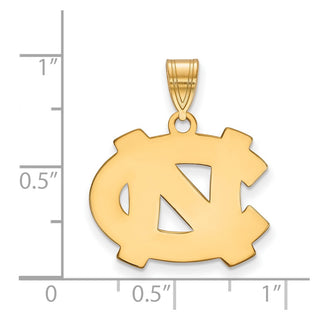 14k Gold LogoArt University of North Carolina N-C Medium Pendant