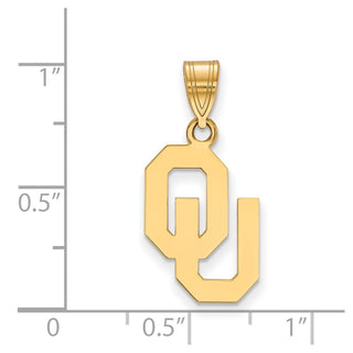 10k Gold LogoArt University of Oklahoma O-U Medium Pendant