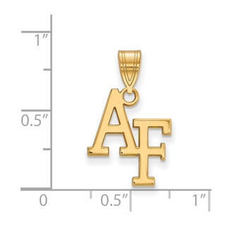 14k Gold LogoArt United States Air Force Academy A-F Medium Pendant