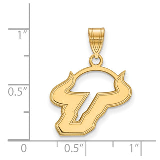 14k Gold LogoArt University of South Florida Bull Medium Pendant